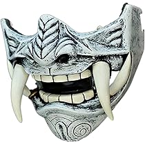 Amazon.co.jp: HCLRW 般若マスク 鬼鬼サムライ 般若鬼 ハーフ